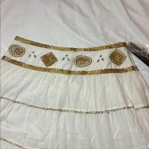 Bianca Nygard Beautiful Cream Maxi Skirt with Beads Size 8